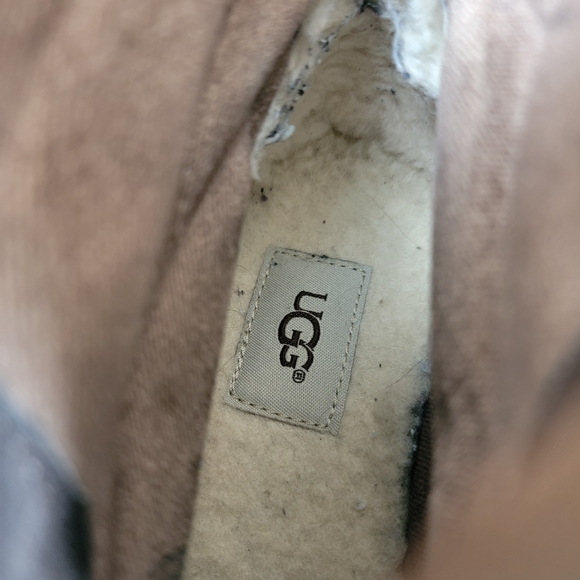 UGG Arquette Brown Leather Waterproof Winter Boots Womens Size 8 - Picture 9 of 11